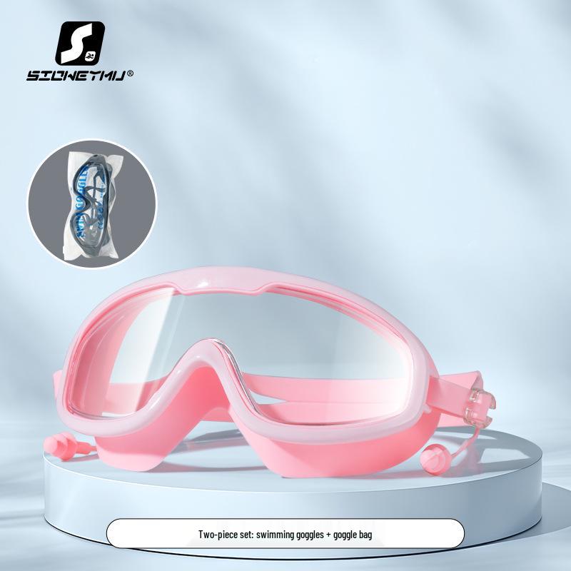 

Взрослые очки для плавания от близорукости, с защитой от запотевания, HD, водонепроницаемые, с большой оправой