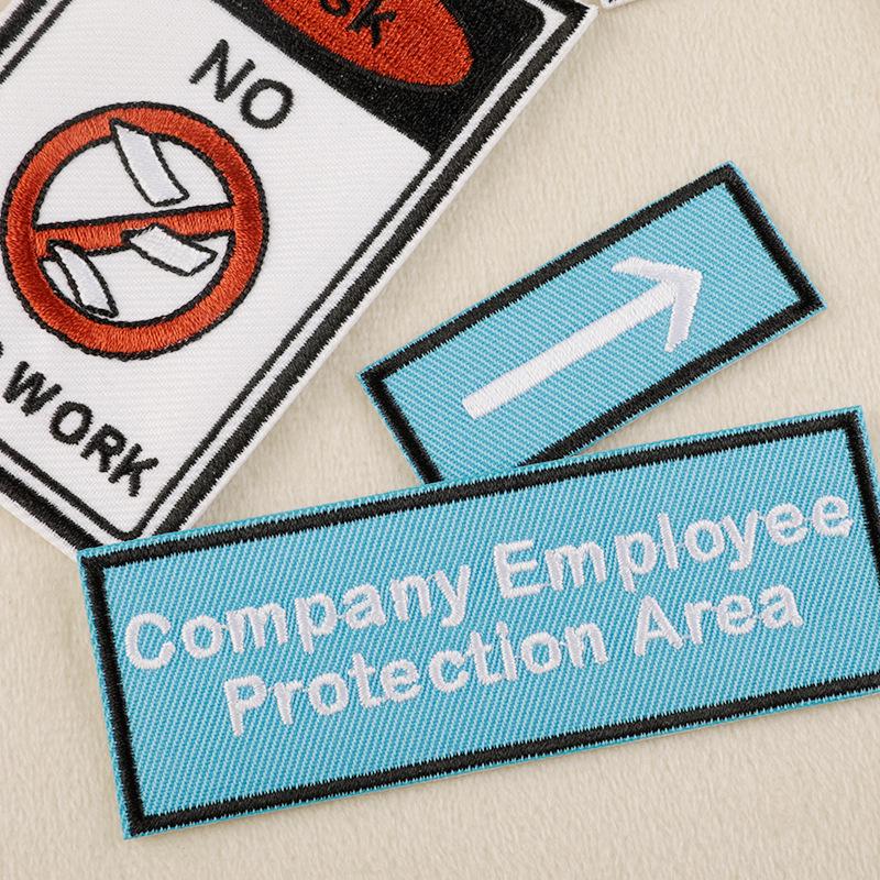 Embroidered Adhesive English Brand Patch: DIY Clothing & Journal Fabric Applique