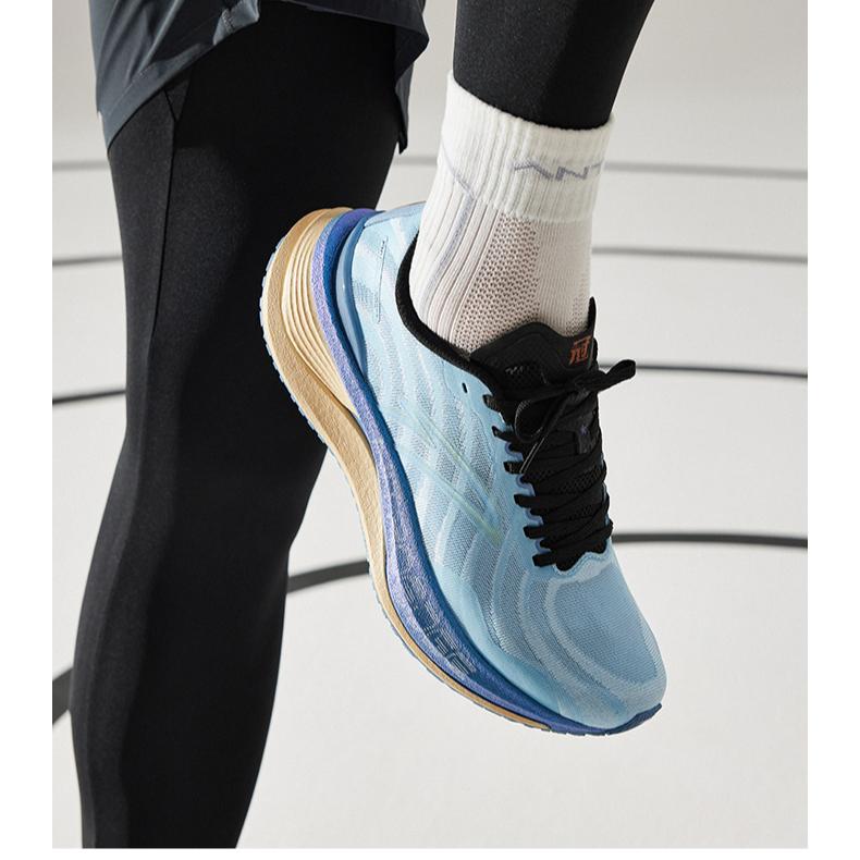 New Anta Champion 3rd Gen PRO Anti Slip Wear Resistant Low Top Nitrogen Technology Sprint Running Shoes Men's Blue Black 112435561-4