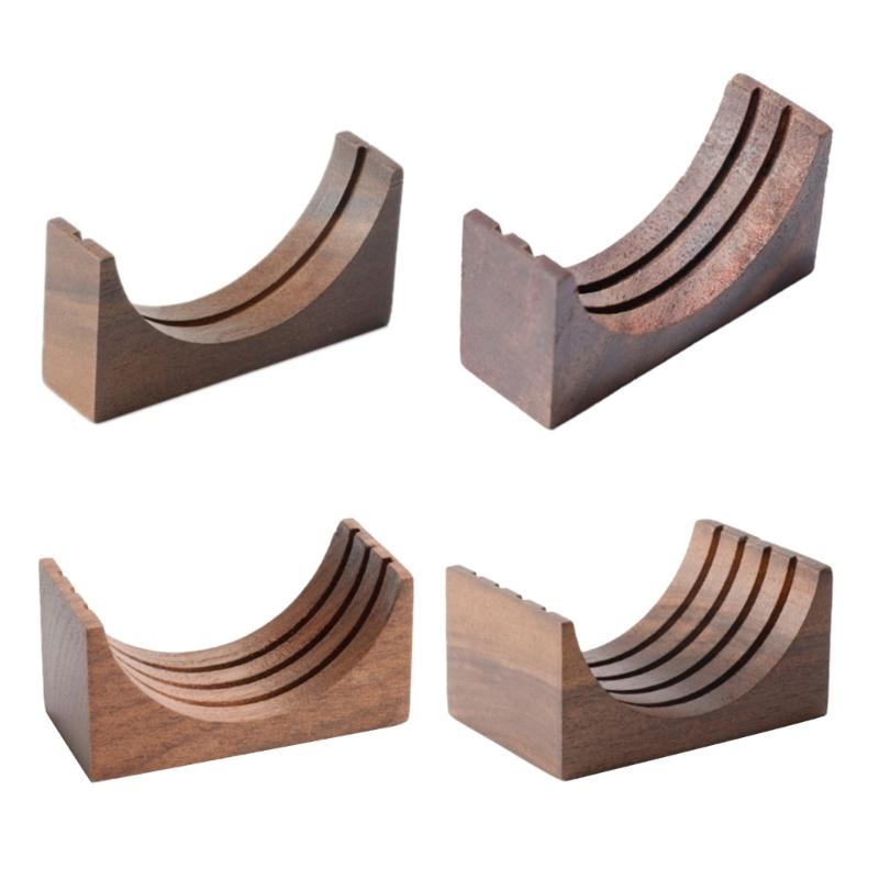 Espresso-Puck Screen Walnut-Stand Coffee Reusable Filter for Espresso-Portafilter Holder Wooden-Stand for 51/53/58mm