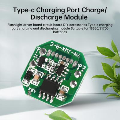 18650/21700 Batteries Charging Discharging Integrated Module Flashlight Driver Board Circuit Board DIY Accessories Type C