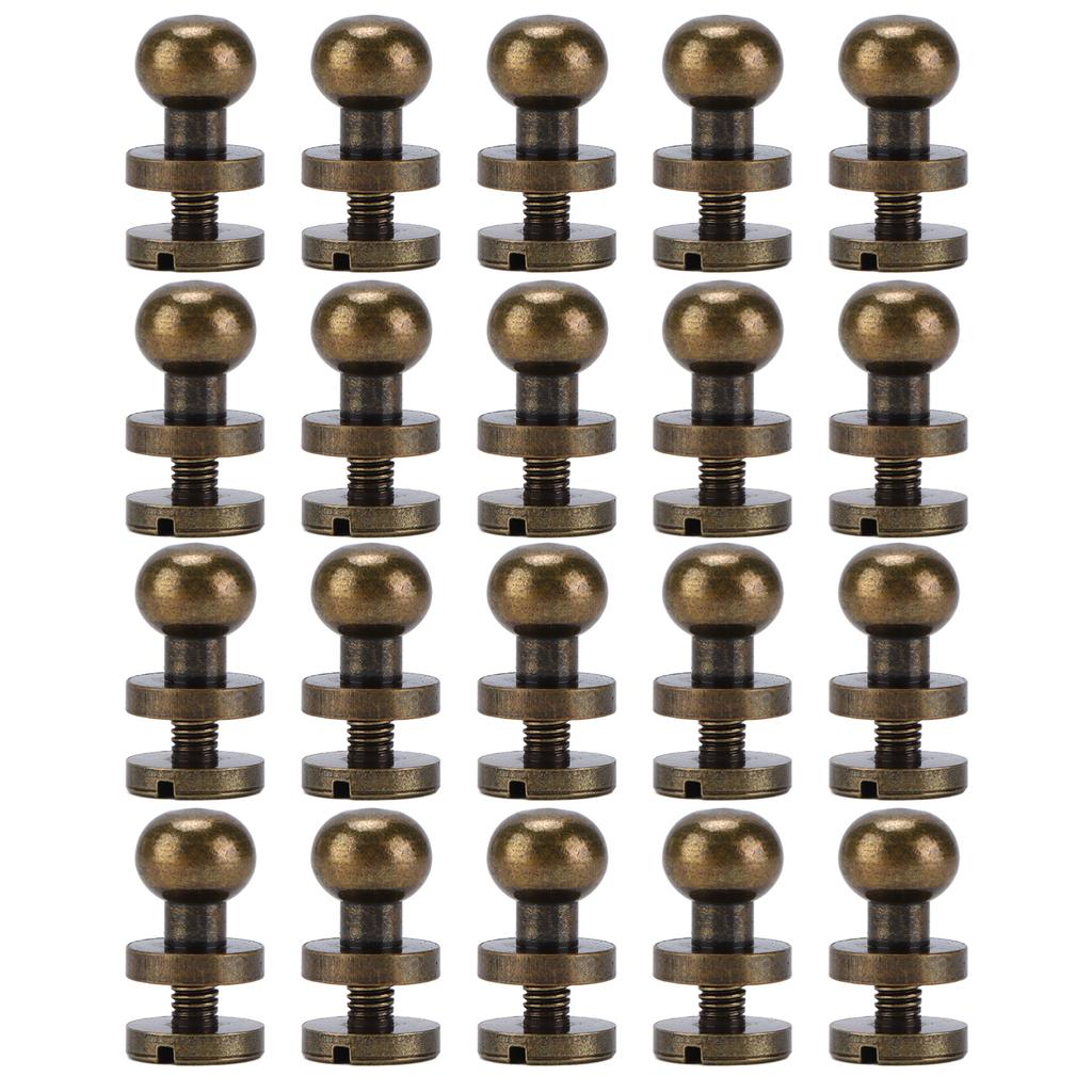 20set Brass Rivets Bronze Wear Resistance Luggage Hardware Accessories for Handbags Shoes Clothes
