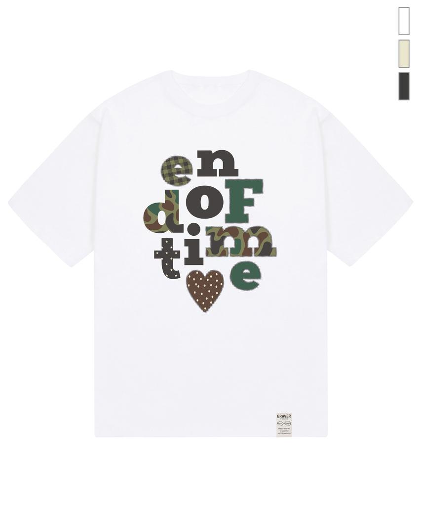 GRAVER [Unisex] Camo End Of Time Short Sleeve T-Shirt_4 Colors