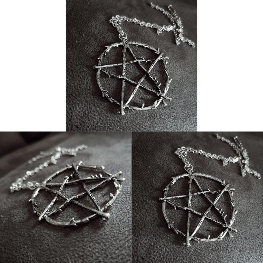 Evil Spirit Lucifers Mark Pendant Necklace With Star Design For Men Women