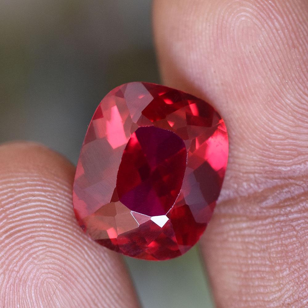 RARE Natural Red Ruby 11 Ct Cushion Shape CERTIFIED Loose Gemstone For Her/Him