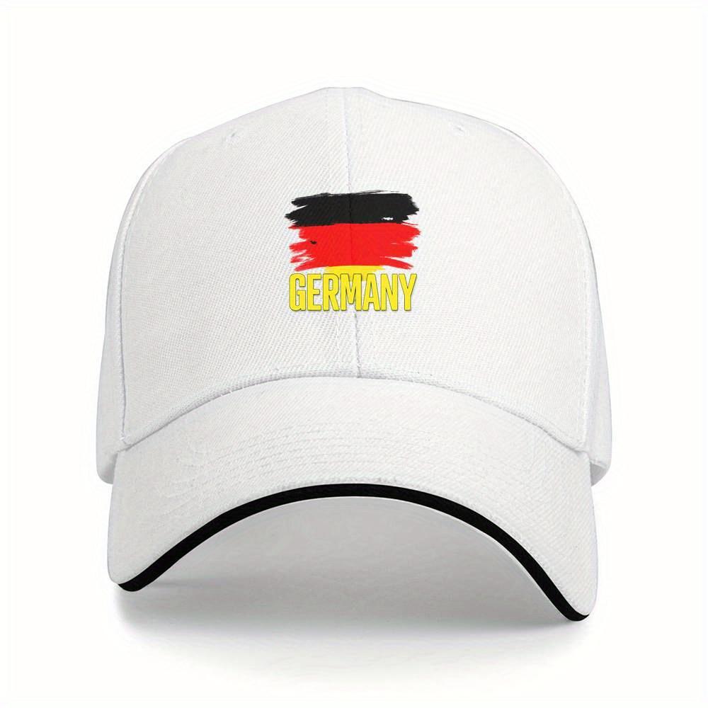 Germany Flag Brush Stroke Baseball Cap Polyester Adjustable Sporty Outdoor Adult Cap