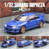 1/32 Subaru Impreza WRX 22B STI Toy Car Model Diecast Metal Vehicle Miniature Sound & Light Pull Back Collection Gift Kid