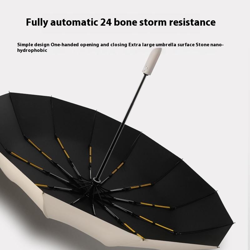 Fully Automatic Double Large Umbrella Folding Weather and Rain Umbrella Sun Umbrella Sun Umbrella 24 Bone Umbrella