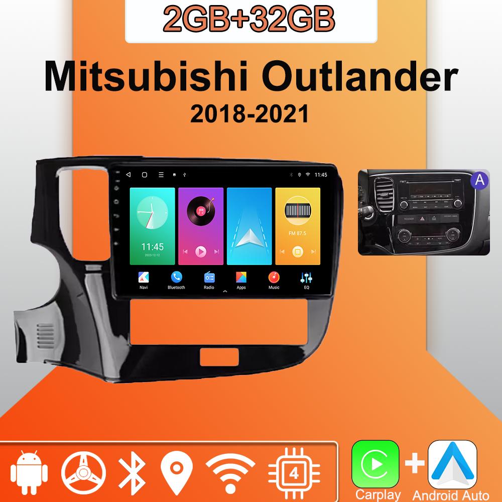 Autorádio Android Carplay pro Mitsubishi Outlander 2018-2021 multimediální přehrávač hlavní jednotka stereo GPS navigace BT WIFI 2+32GB
