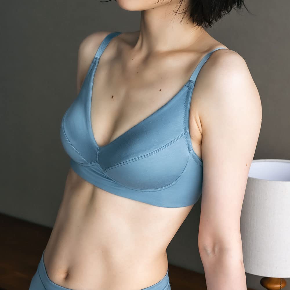 Sheepeace Soft Tencel Recycled Jay Size M Bra, Wireless, SUSTAINADAYS, Women's, Lyocell, Fiber, Blue,