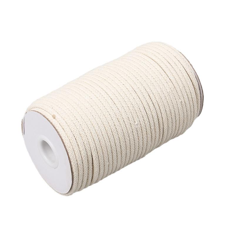 5mm Black and White Cotton Rope DIY Hand Woven Tapestry Rope Package Zongzi Line Hanging Tag Rope Cotton Thread 46m