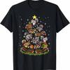 Funny Squirrel Christmas Tree Lights Xmas Graphic Tee Black Unisex Cotton Gift