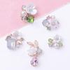 Imitation Shell Flower Plate Drill Buckle Alloy Accessories for Shoes, Clothing, Bags, Hair, DIY Jewelry (3127-3131)