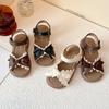 Summer New Arrival Lolita Style Bow-knot Princess Sandals for Girls Sweet Lace Floral Bordered Wedding Party Shoes Trendy I03116