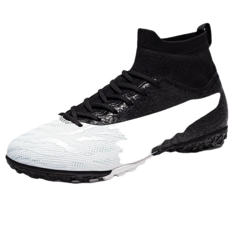 Foreign trade nailing a piece, competition training artificial grass shoes, children's high-top football shoes, men's 2025 long nails, the price is ex