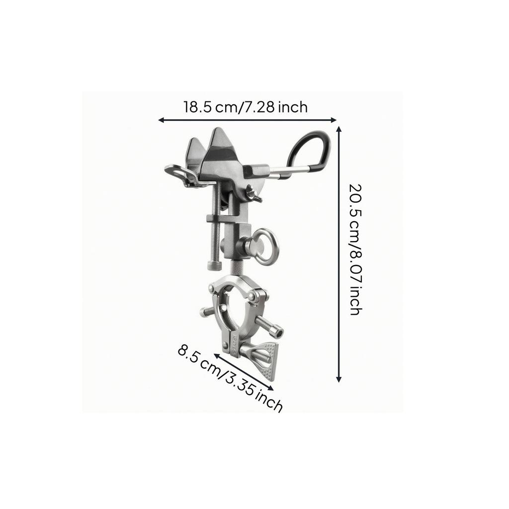 Fishing Rod Support Bracket Multi-position Clamp for Boat Hull Rails