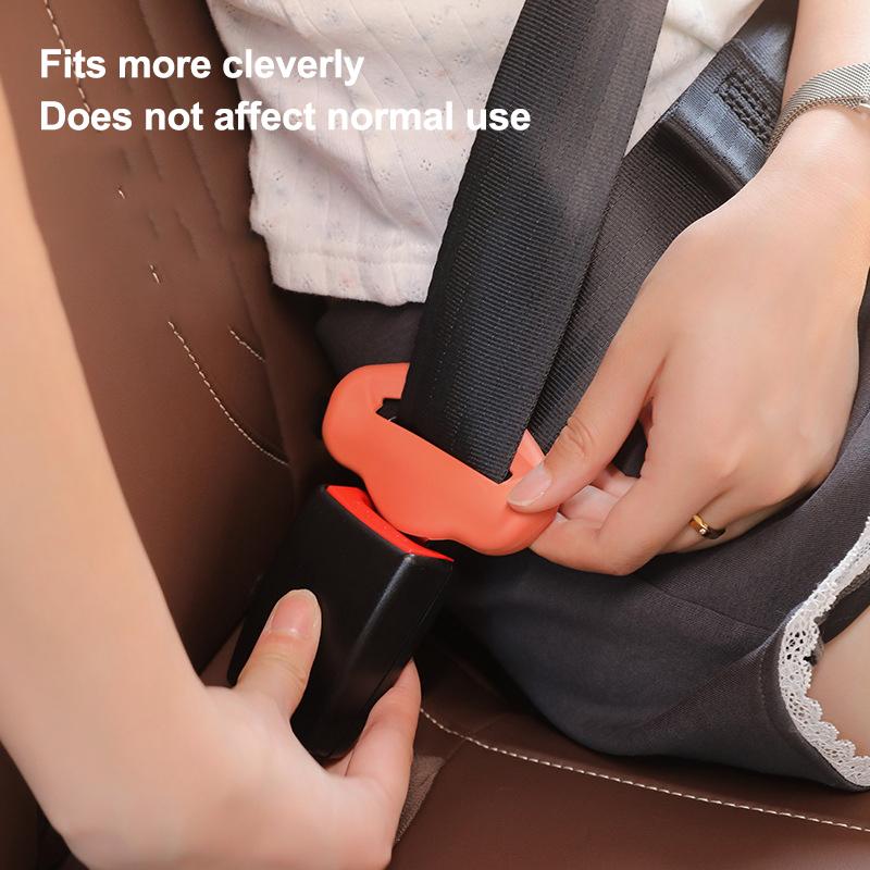 2Pcs Anti-Scratch Rubber Car Seat Buckle Protector Clip Protection Cover Universal Seat Belt Buckle Cover For Suv Sedan