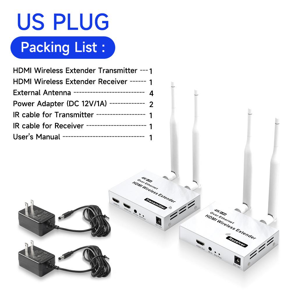 4K Wireless HDMI Extender and Receiver 150M for Screen Projection