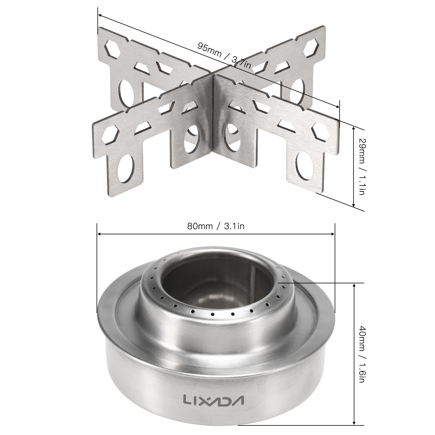 Портативная спиртовая плита с крышкой/крестовой подставкой. Сверхлегкие небольшие печи — фото 5
