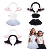 Sheep Animal Costume Accessories Sheep Headband Sheep Tail Skirt Halloween Lamb Outfit for Women Girl Halloween Cosplay