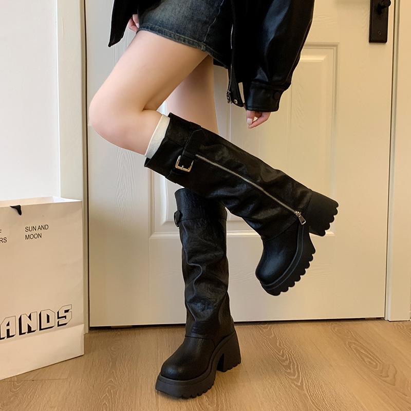 

Wasteland Maillard Tall Knight Boots Women s Autumn and Winter Long Tube Martin Babes Pants Boots Pile Long Boots 40 чорний