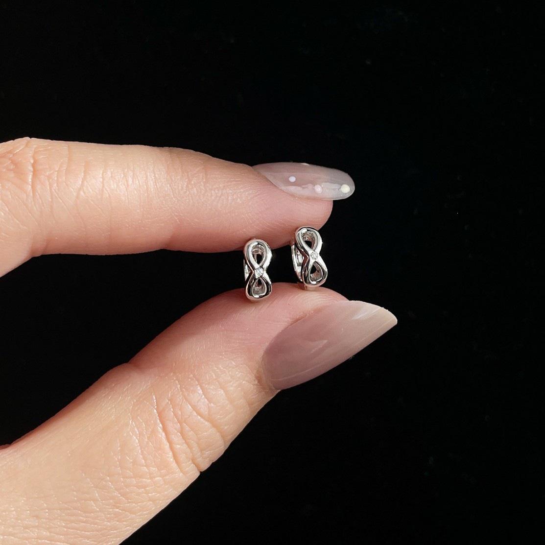 18K Gold-Plated Sterling Silver Infinity Symbol Earrings for Women 925 Silver