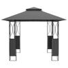Grauer Pavillon mit Dach 300 x 300 x 270 cm Stahl