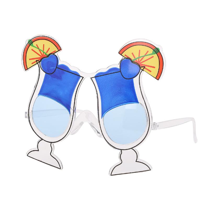 Hawaiian Party Sunglasses Summer Luau Tropical Beach Party Decoration Flamingo Photo Props Kids Birthday Favors Wedding Supplies