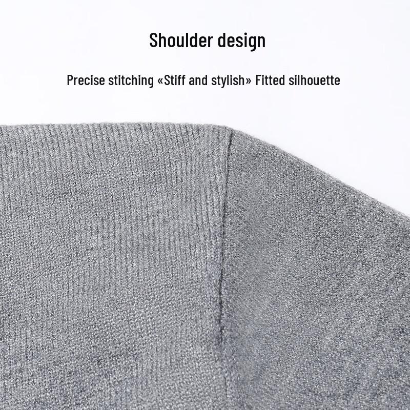 SNOWFLYING Men's Faux Two-Piece Shirt Collar Knitted Sweater