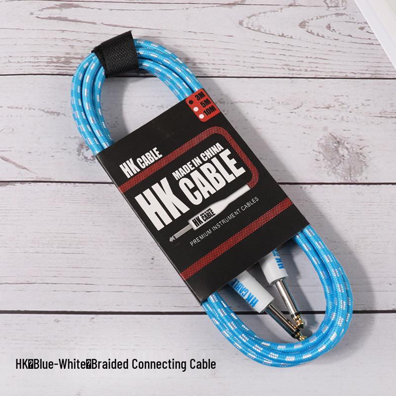 Gitarren-Rauschunterdrückungs-Nylon-Geflecht-Effektpedal-Verbindungskabel für E-Gitarren und Akustikgitarren