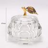 Nail Art Acrylic Liquid Dish Bowl Tools with Lid, Glitter Pigment Holder Glass Crystal Cup for