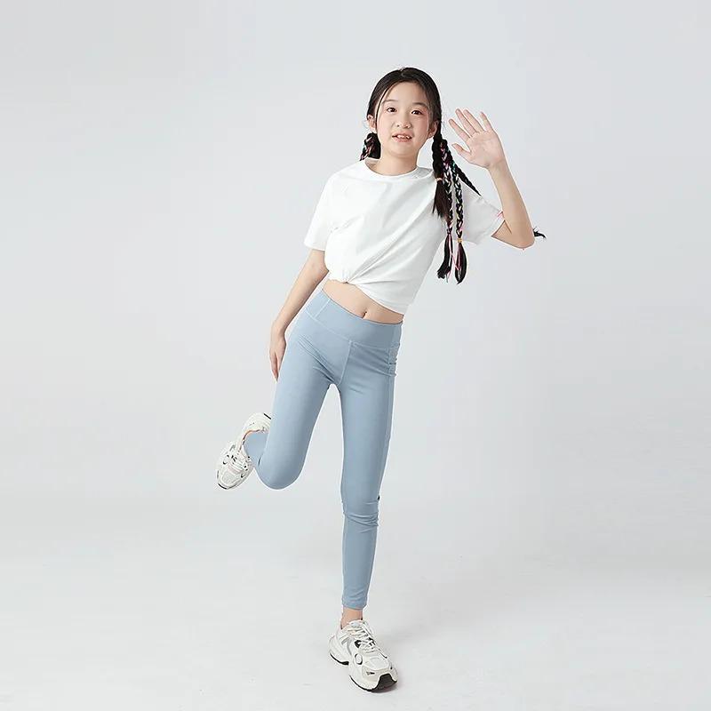 Leggings de verano para adolescentes, pantalones de yoga deportivos, finos e informales, que combinan con todo, mallas para niños, pantalones antimosquitos de secado rápido