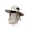 Lightweight Sun Hat with Detachable Face Neck Flap Cover for Outdoor Activities