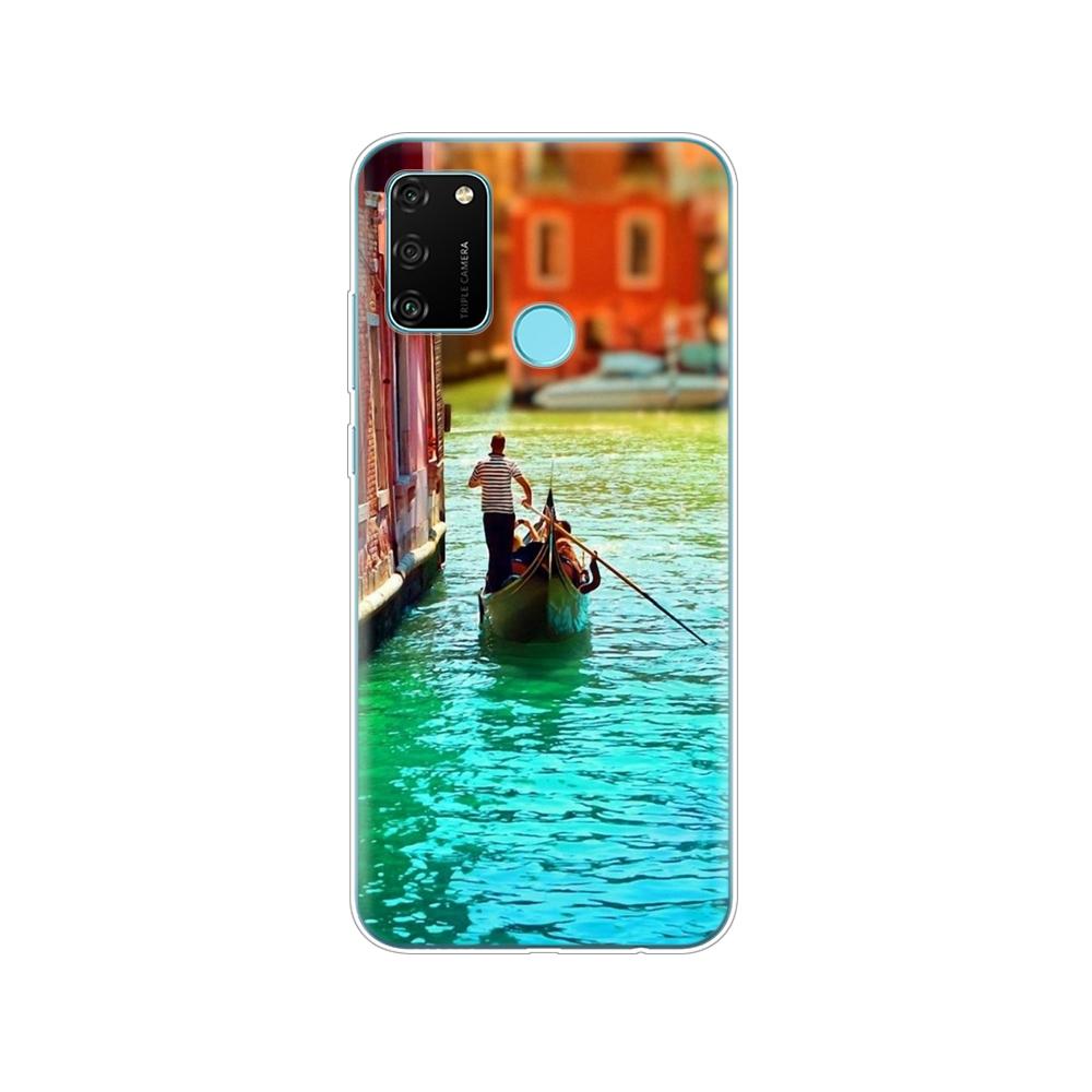 Hülle für HONOR 9A Hülle 6,3 Zoll; Weiche TPU-Silikon-Handyhülle für Huawei Honor 9A 9 A MOA-LX9N Rückseitenschutz Coque Funda Hülle