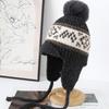 Retro Knitted Autumn and Winter Warm Ear Protection Lei Feng Hat Shows a Small Face, New Wool Knitted Pullover Cold Hat