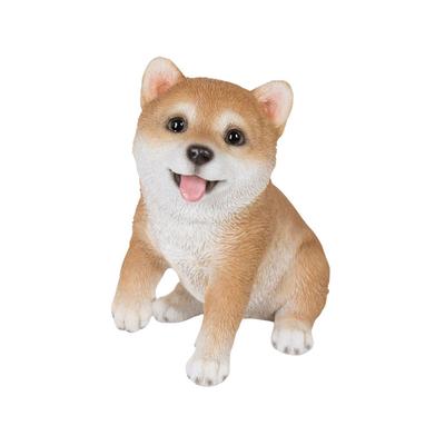 Ubia Shiba Inu Sentado Olhando x 8 x Boneca Animal Jardim H18476 Acima, 11.7 12.5 cm, Estatueta, Ornamento, Decoração, Cão,