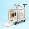 Large-capacity Pet Trolley Case Cat Bag Carriers Breathable Pet Bag Pet Carriers for Cat Easy Interaction Oxford Cat Bags