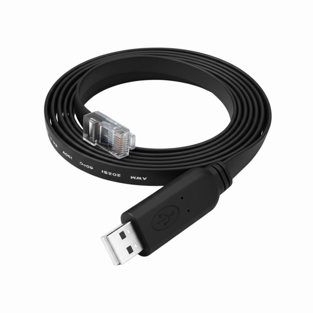 8P8C Connector RS232 Console Cable Stable Connections RJ45 Console Cable  Firewall Configuration
