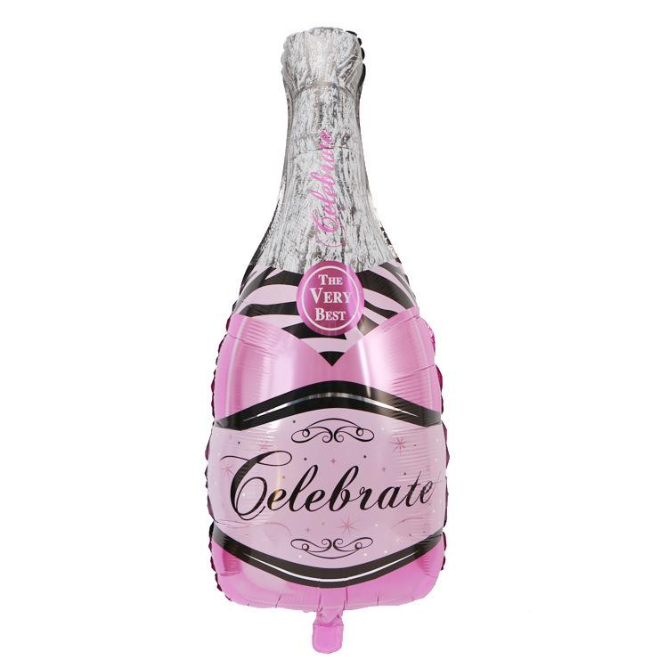 Champagne Whiskey Wine Bottle High Stem Glass Balloon for Parties and Celebrations