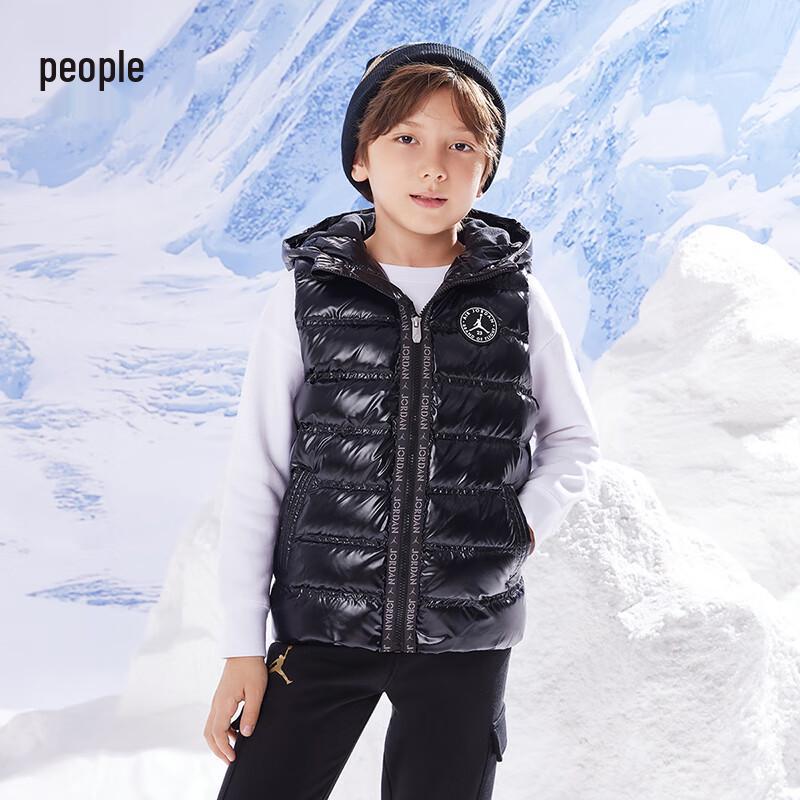 Jordan Kids  Reversible Black Gold Down Vest 5