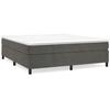 Maison Exclusive - Sommier à lattes de lit et matelas Gris foncé 180x200cm Velours
