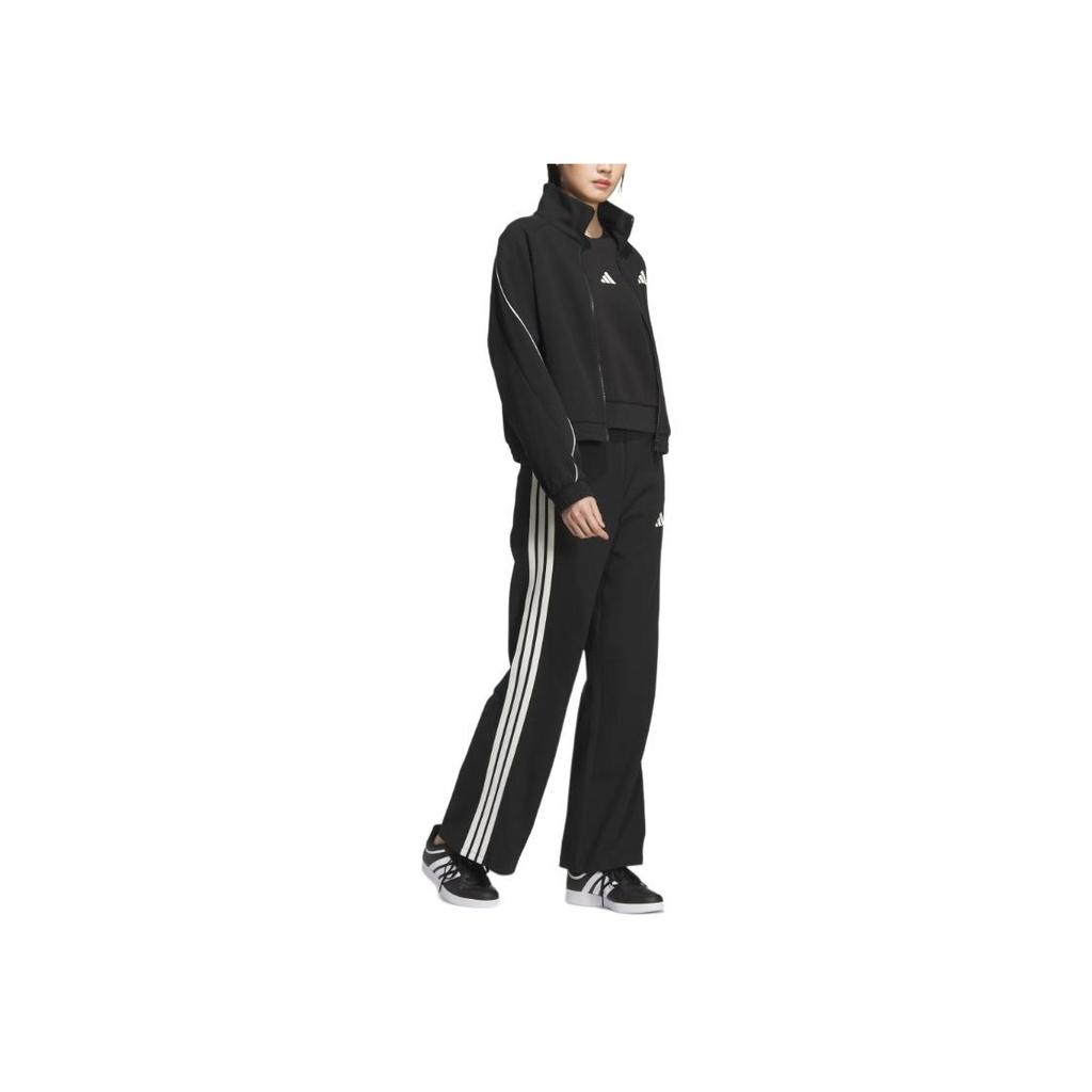 Adidas SS25 Stadium Knit Loose Fit Stand Collar Simple Versatile Jacket Women Jacket KC0018