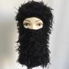 Single Hole Knitted Mask Party Funny Acrylic Yarn Balaclava Hat Outdoor Warm Head Cover