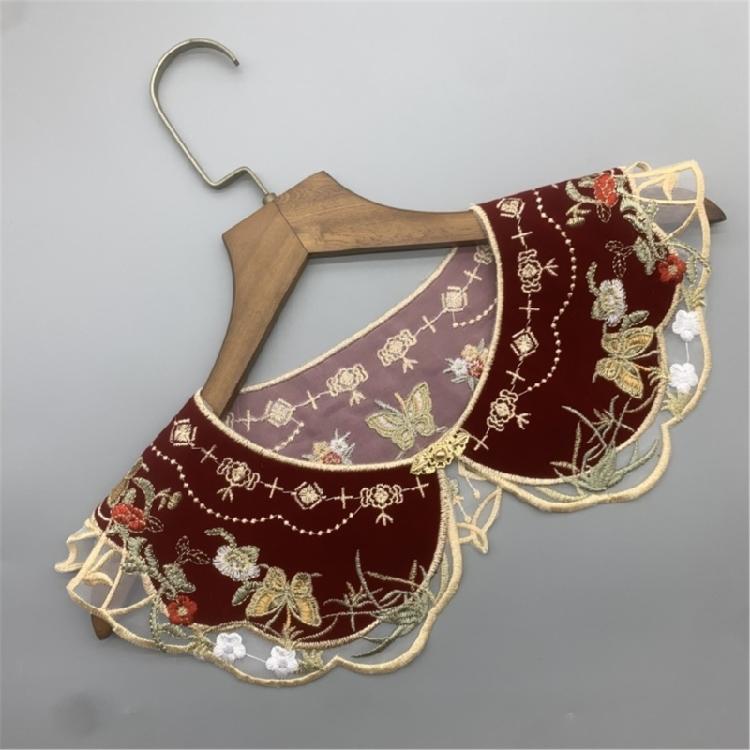 Lace Laple Shawl for Lady Girl Shawl Collar Beautiful Floral Embroidery Collar