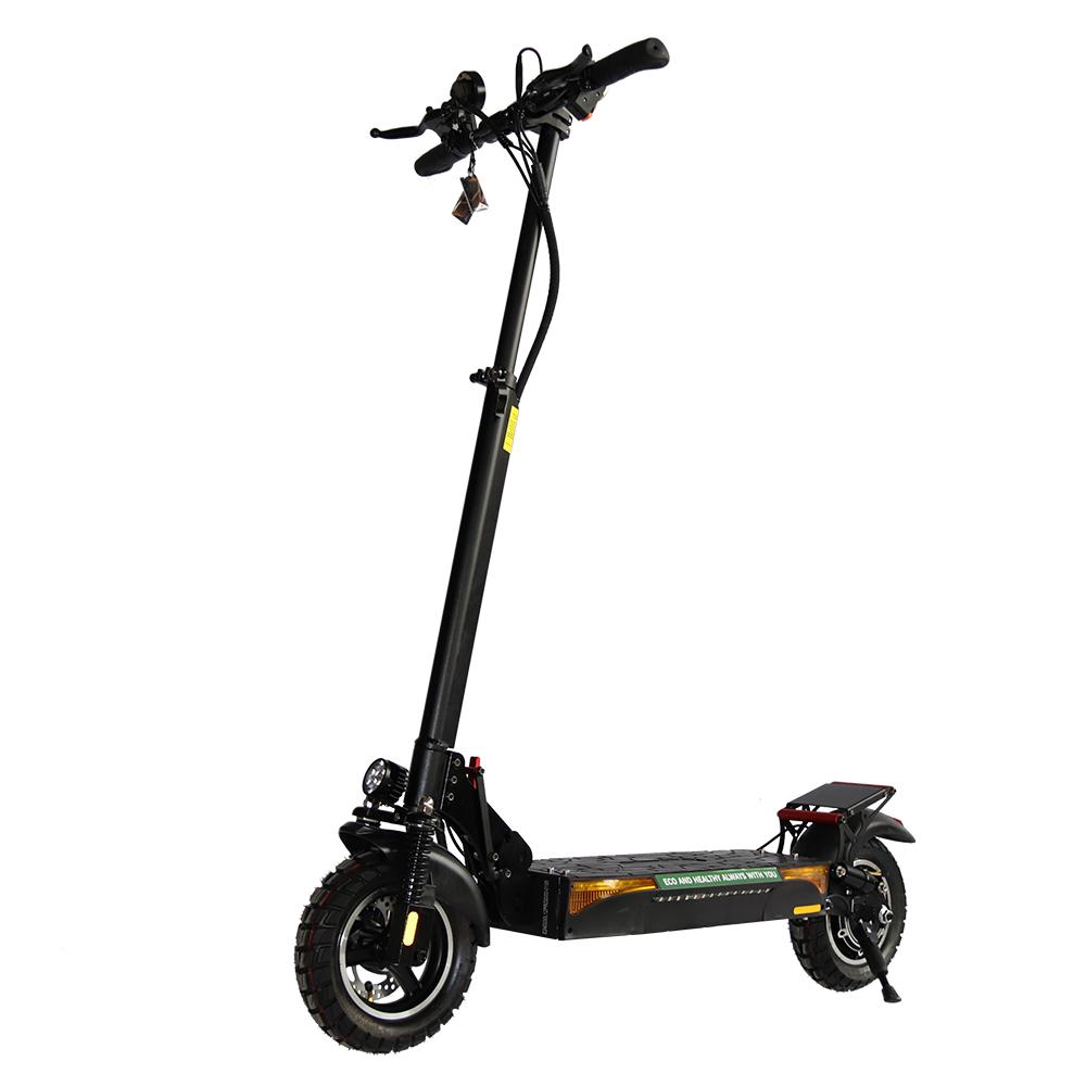 L12 Faltbarer Elektroroller, Schwarzer Rahmen, 48V 16Ah Akku, 10 Zoll Geländereifen, Maximale Reichweite 45-50KM, Doppelscheibenbremse, Elektroroller für Erwachsene Stadt