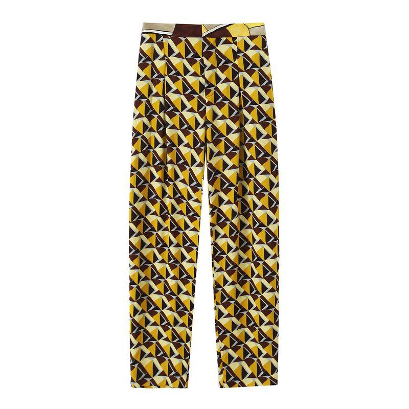 Kaslead New Arrival Women's Fashion Style Print Long Sleeves Shirt Casual Pants 2720088 2545087