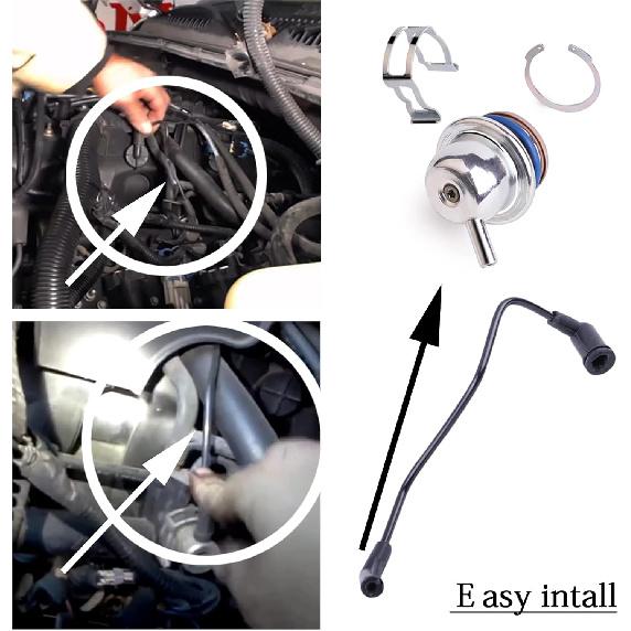 17113556 Fuel Injection Pressure Regulator Vacuum Line hose compitable with GM H2 Buick Isuzu,1999-2004 Chevy Avalanche Express Silverodo Sububan