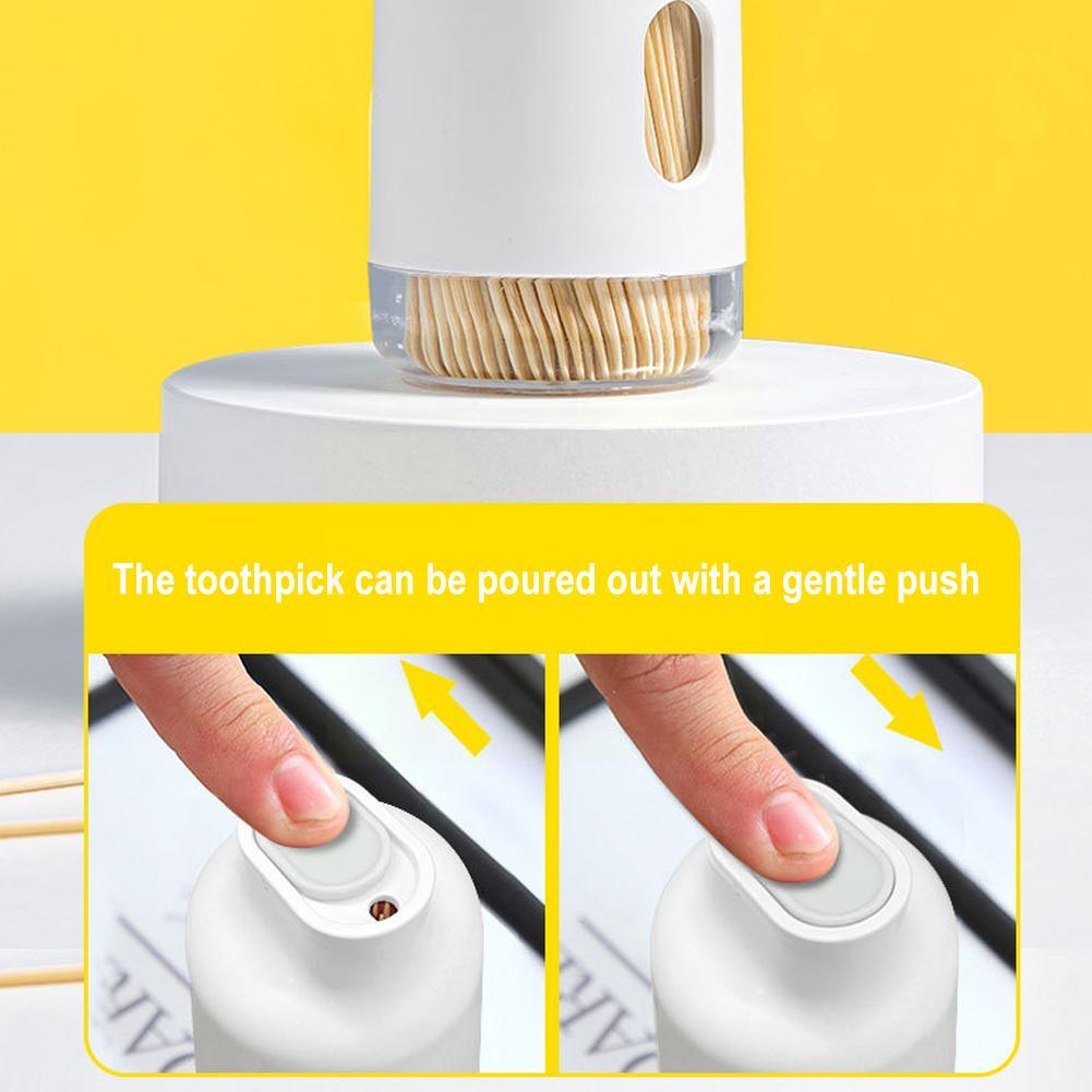 Portable Toothpick Holder Pocket Toothpick Dispenser Storage Bucket Room Convenient Toothpick Life Box Room Living Home Din E3T8