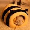 Beehive Pet Bed Winter Warm Cat House Cute Dog Bed Enclosed Slip Resistant Cozy Cat Cave Dog House Mascotas Cat Tent Pet Items