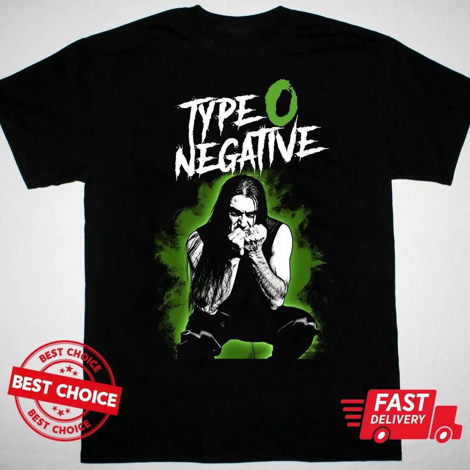 Unisex Short Sleeve Crew Neck Cotton T Shirt Type O Negative L